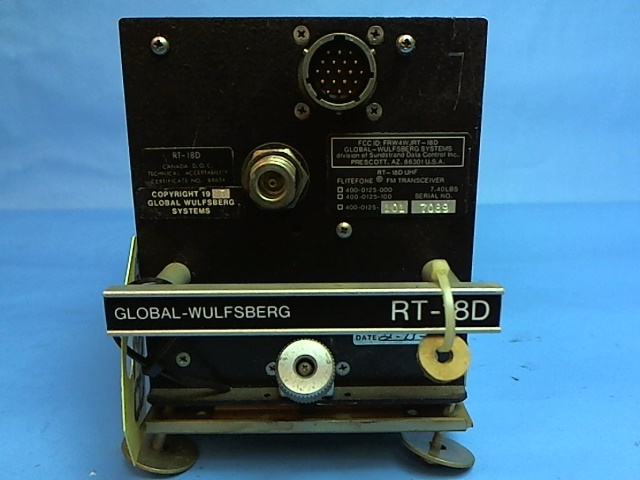 400-0125-101 GLOBAL-WULFSBERG SYSTEMS - UHF FLITEFONE FM TRANSCEIVER (RT-18D) WITH MOUNTING BASE